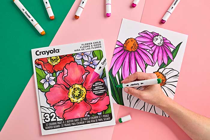 Flower Child Adult Coloring Book 32 Pages