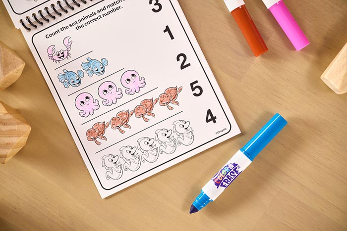 Color &amp; Erase Reusable Activity Pad Numbers