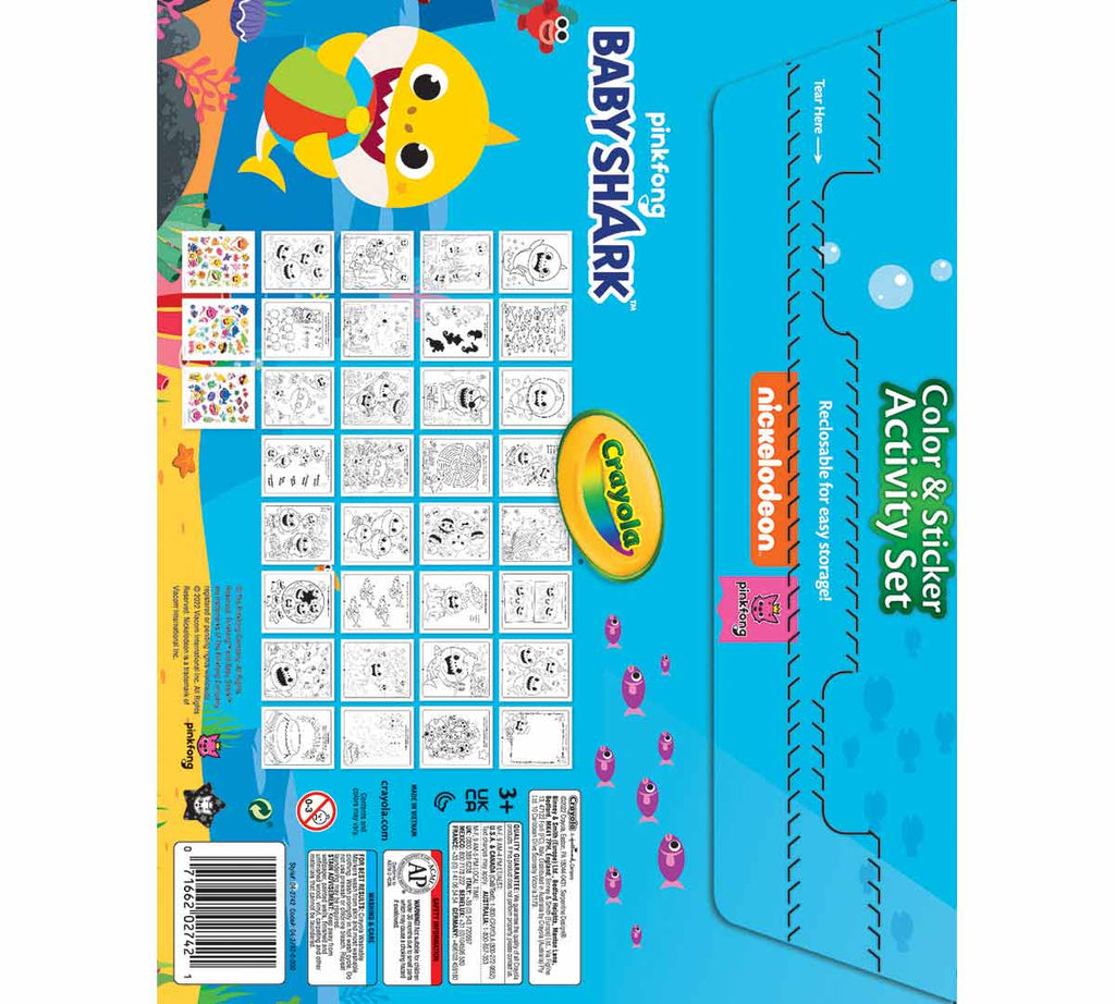 Baby Shark Color and Sticker Activity Set with Markers
