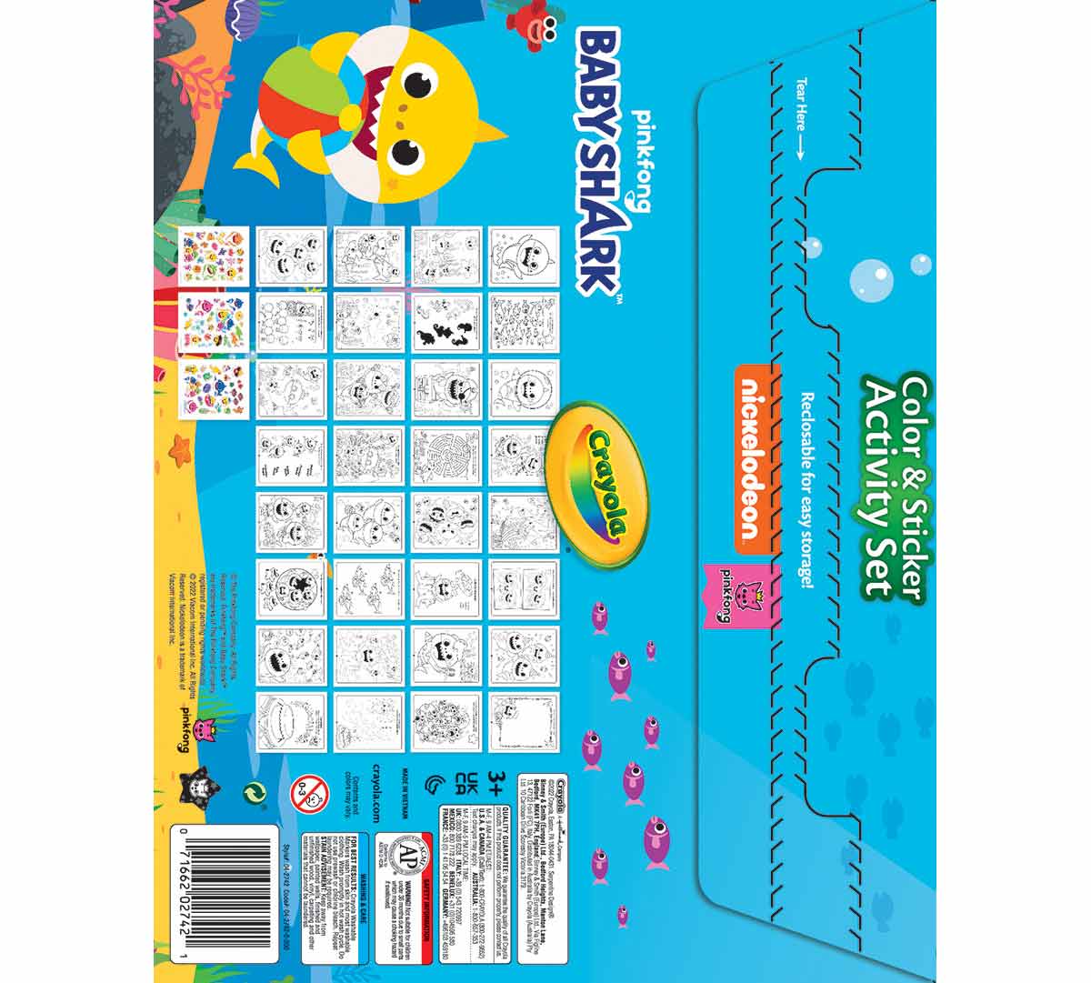 Baby Shark Color and Sticker Activity Set with Markers