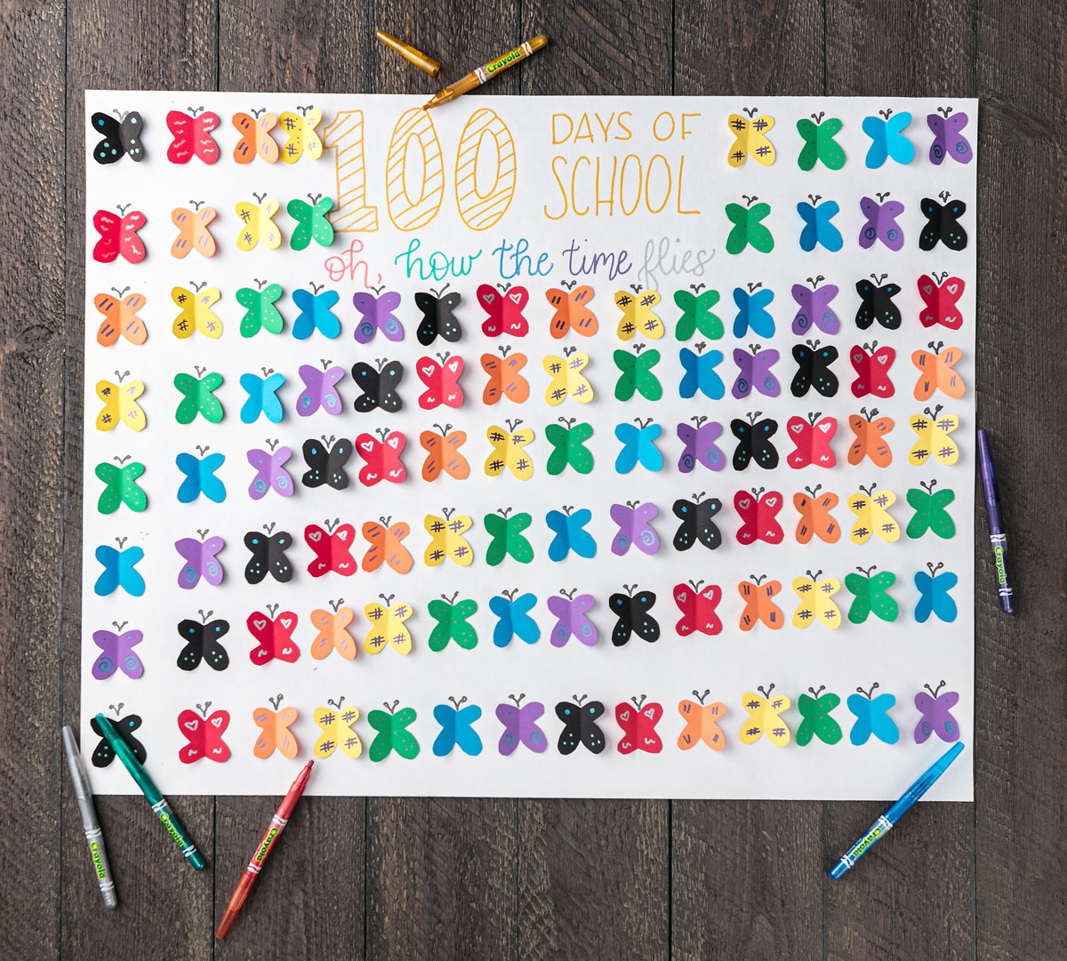 Glitter Markers 6 Count