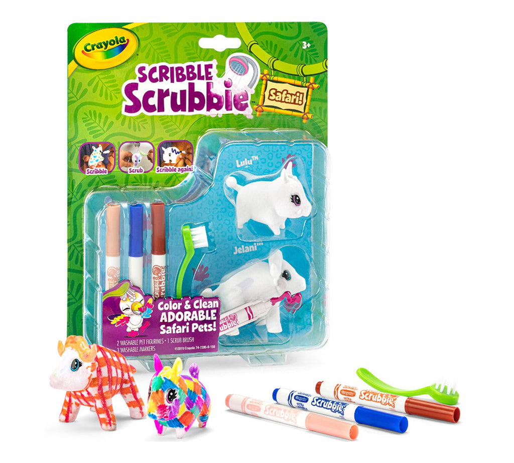 Scribble Scrubbie Safari Animals Warthog &amp; Buffalo 2 Count