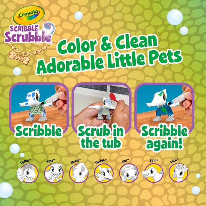 Crayola Scribble Scrubbie Dino 1 Ct