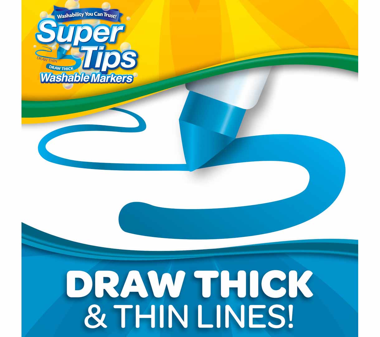 100 Ct Super Tips Washable Markers with 20 Ct Silly Scents Smash Ups Markers