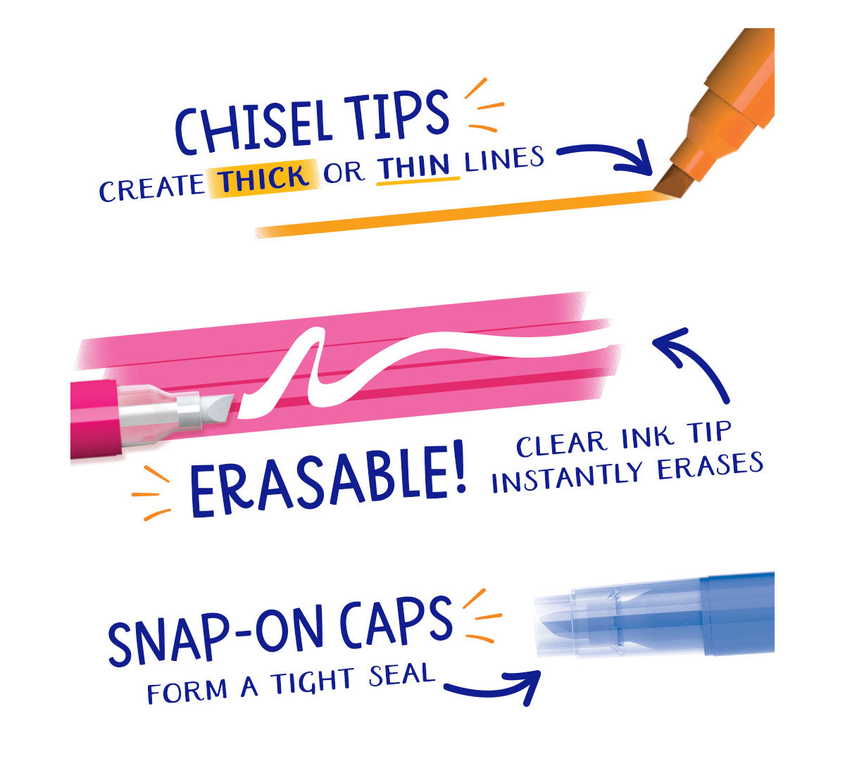 Take Note Erasable Highlighters 6 Count