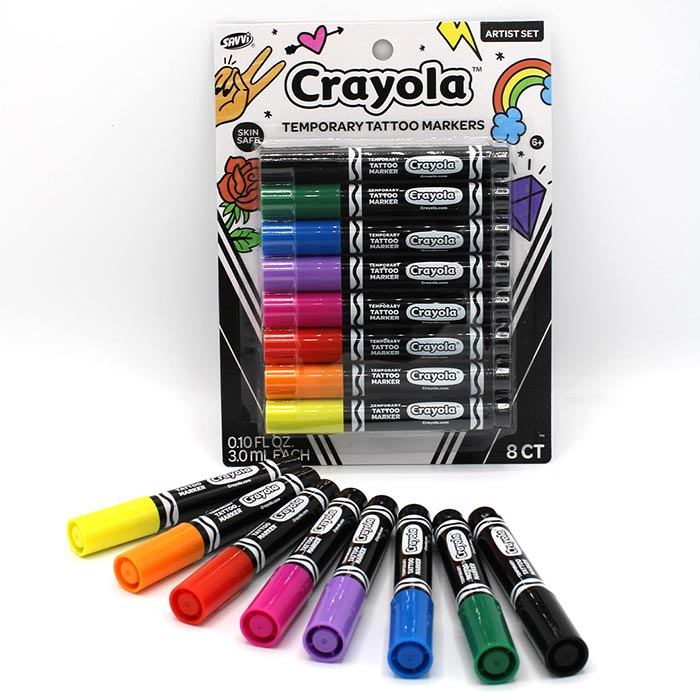 Crayola Temporary Tattoo Markers 8 Count